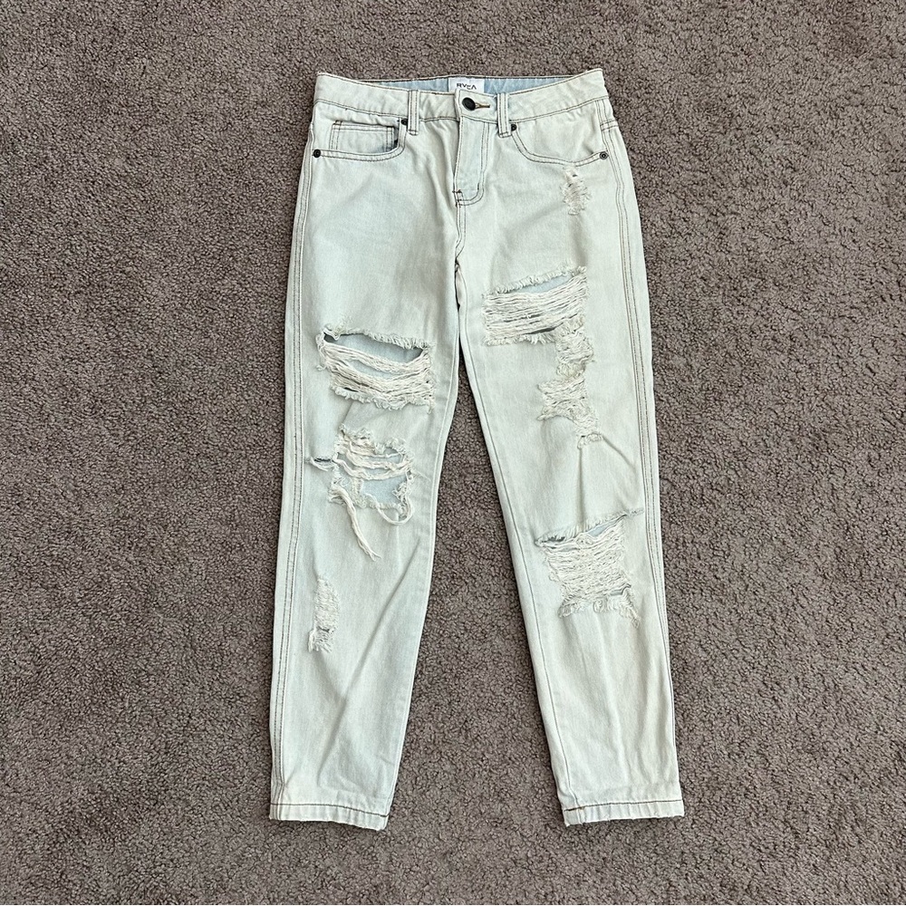 RVCA Jeans Womens Size 24 Mid Rise Narrow